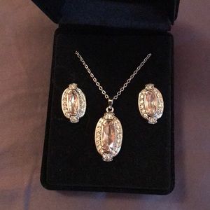 Earrings and matching necklace